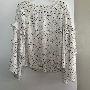 Lush long sleeve ruffle blouse